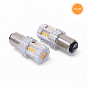 SMD LED Replacement Bulb - Type: 1156 Double Contact Orange (Pair)