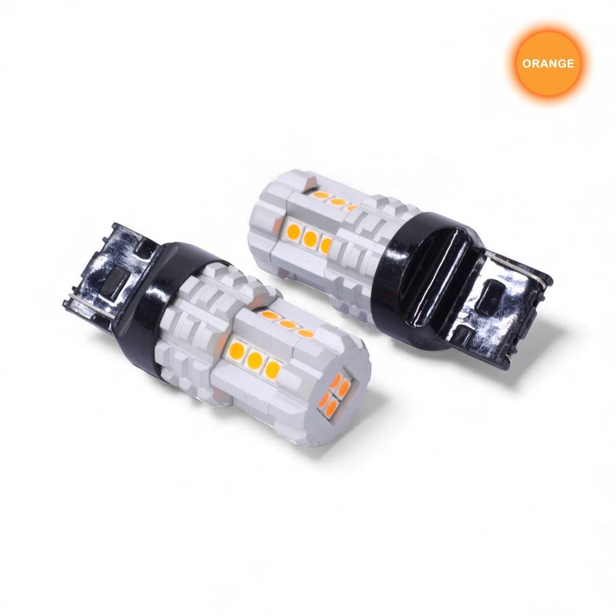 T20 7440 ORNG SMD LED Replacement Bulb - Type T20 7440 Wedge Orange (Pair) - Image 1