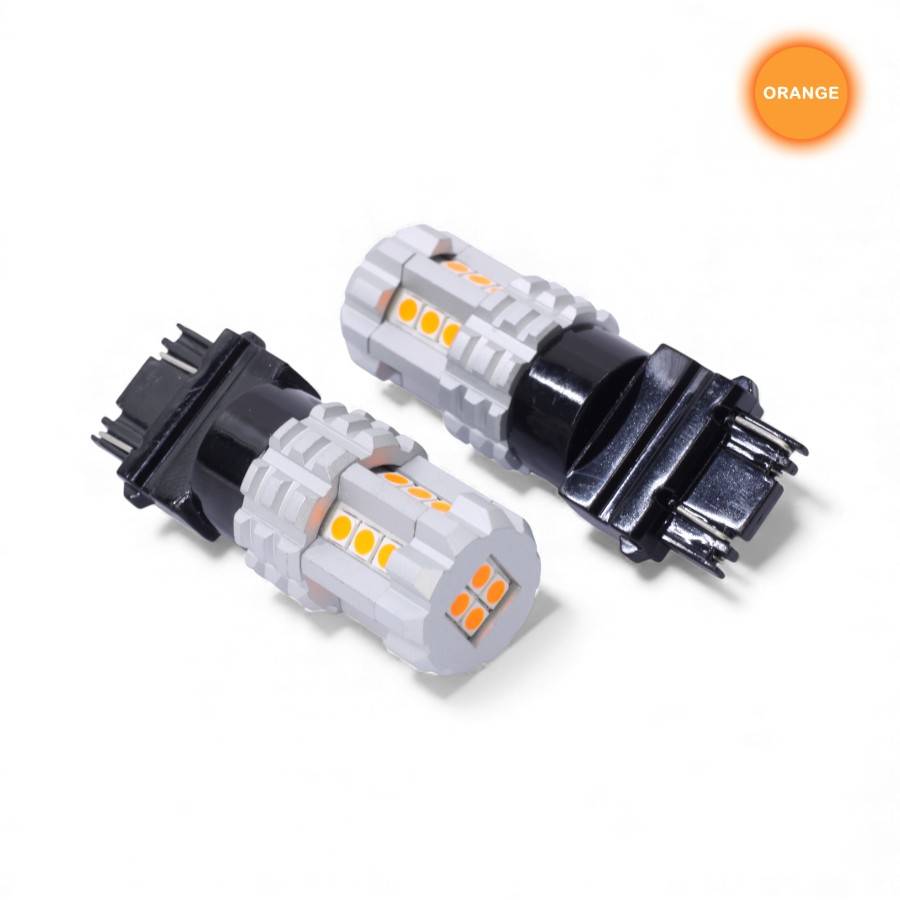 T25 3157 ORNG SMD LED Replacement Bulb - Type T25 3157 Wedge Orange (pair) - Image 1
