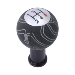 5-Speed Round Head Gearknob with Material Finish