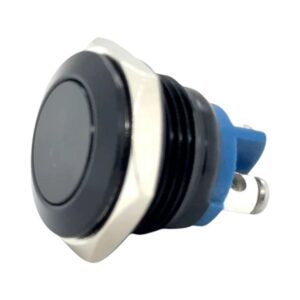 Cyberdyne Metal Flat Head Push-Button Switch (Black)