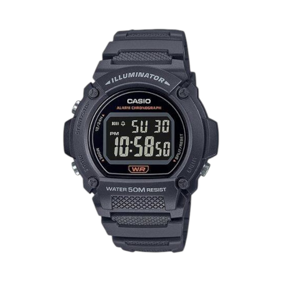W-219H-8BVDF Casio W-219H-8BVDF Digital Grey with Grey Band Watch - Image 1