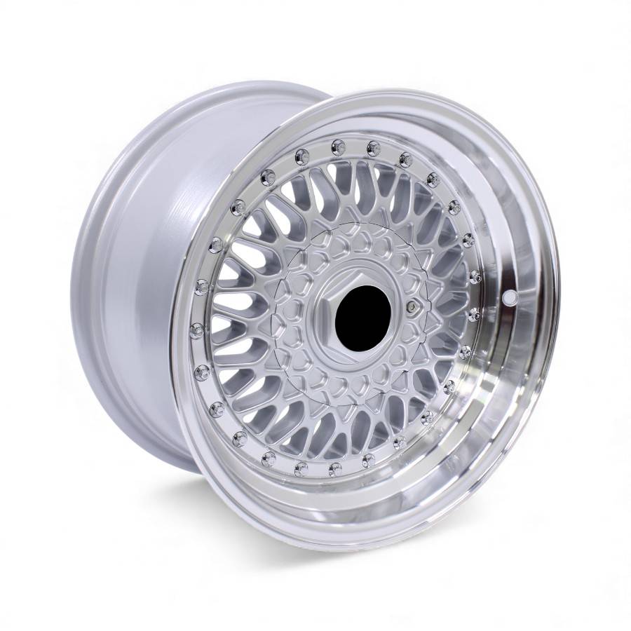 ZAR2510-25 15 15" Zar2510-25 4/100 & 4/114 Silver With Rivets Alloy Wheels - Image 1