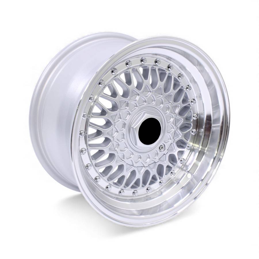 ZAR2510-24 15 15" Zar2510-24 4/100 & 4/108 Silver With Rivets Alloy Wheels - Image 1