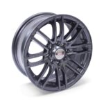 14" A-Line Ghost 4/100 Satin Black Alloy Wheels
