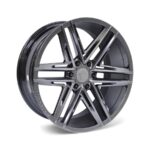 22" QS Stealth 6/139 Hyper Black Alloy Wheels