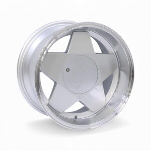 15" F1216 B-1 4/100 & 5/100 Silver Polished Lip Alloy Wheels