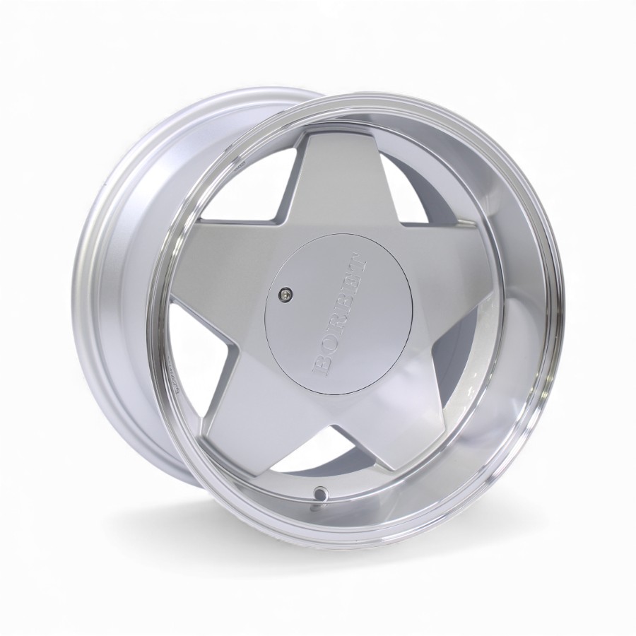 F1216 B-1 15 15" F1216 B-1 4/100 & 5/100 Silver Polished Lip Alloy Wheels - Image 1