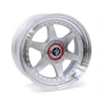17" EWT Chevy 4/100 & 4/114 Silver Machine Face With Rivets Alloy Wheels