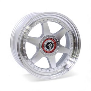 17" EWT Chevy 4/100 & 4/114 Silver Machine Face With Rivets Alloy Wheels