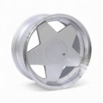 17" F1216 B-3 4/100 & 5/100 Silver Polished Lip Alloy Wheels
