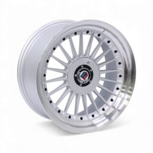 17" YKW7670 4/100 & 5/100 Silver With Black Rivets Alloy Wheels