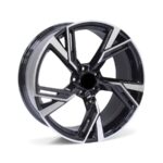 20" DX421 5/112 Black Machine Lip Alloy Wheels