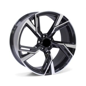 20" DX421 5/112 Black Machine Lip Alloy Wheels