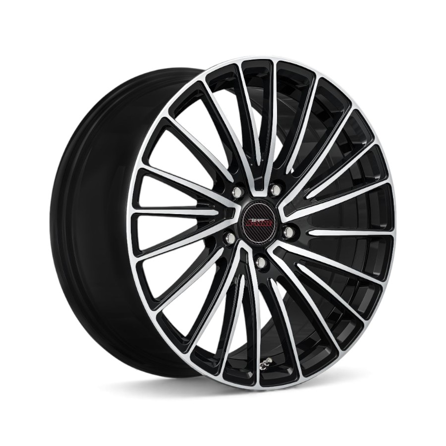 82403295 Techno-BKMF 14" A-Line Techno 4x100 Black Machine Face Alloy Wheels - Image 1