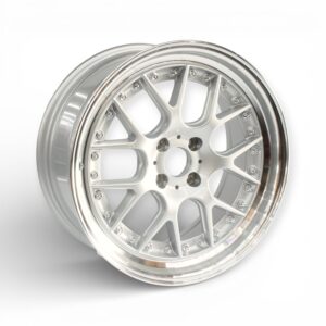17" TWC389 4/100 Silver Machine Lip Alloy Wheels