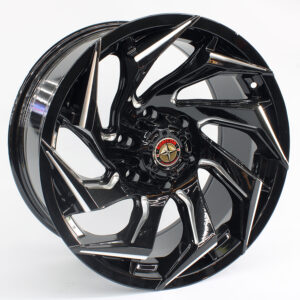 18" Andes 6/139 Gloss Black And Silver Alloy Wheels