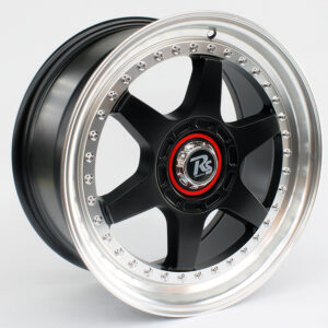 17" Chevy 4/100 & 5/100 Matt Black Machine Lip With Silver Rivets Alloy Wheels