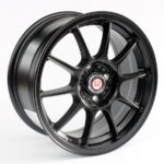 15" Cali 4/100 Matt Black Alloy Wheels
