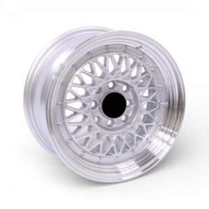 14" QS-724 4/100 & 4/108 Silver Machine Lip Alloy Wheels