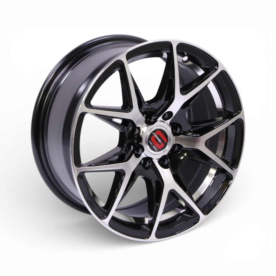 GRX153 15" Arisaka Grx153 4/100 & 4/108 Black Machine Face Silver Undercut Alloy Wheels - Image 1