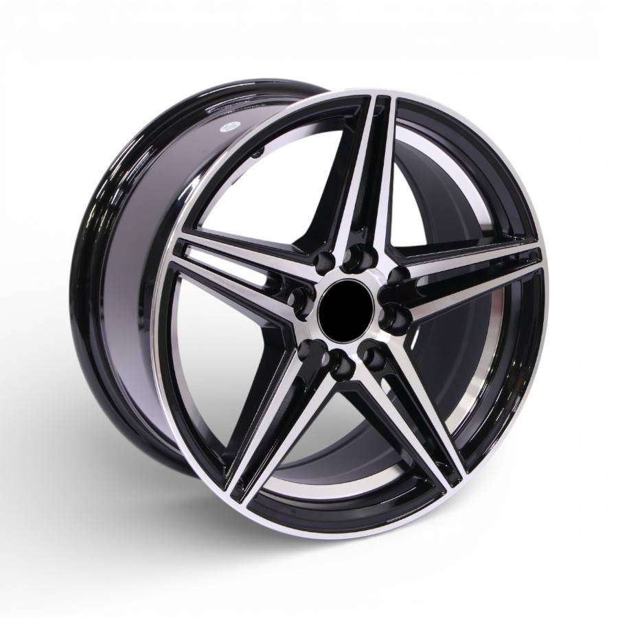 ND637 15" Nd637 4/100 & 4/114 Black Machine Face Silver Undercut Alloy Wheels - Image 1