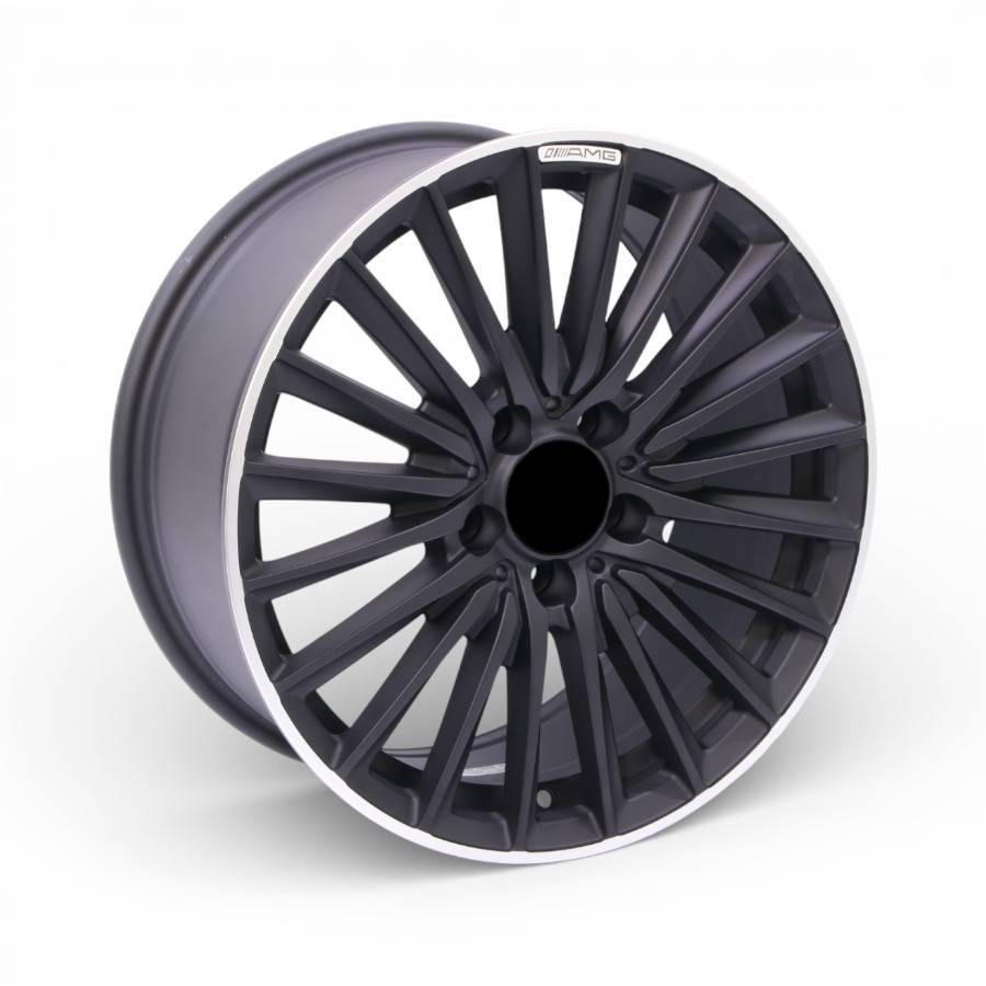 5909 17 MBPL 17" Qs-5909 5/112 Matt Black Polish Lip Alloy Wheels - Image 1