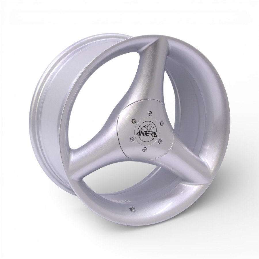 ZAR25-8-2 17 17" Zar-25 Triangle 4/100 & 5/100 Satin Silver Alloy Wheels - Image 1