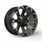 17" A-Line Hurricane 6/114 Satin Black Tinted Alloy Wheels