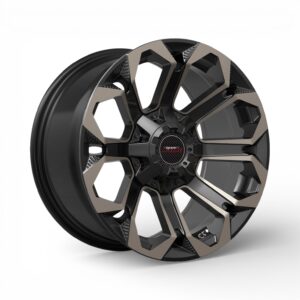 17" A-Line Hurricane 6/114 Satin Black Tinted Alloy Wheels