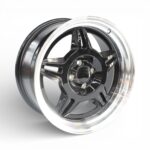 17" Campina 4/100 Gloss Black Polished Lip Alloy Wheels