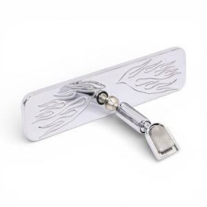 Classic Chrome Wing Design Interior Windscreen Mirror (Each)