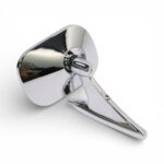 Classic Chrome Steel Side Mirror - Type-414 (Pair) - Image 2