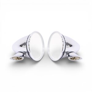 Classic Chrome Bullet Round Mirrors - Type-422 (pair)