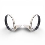 Classic Chrome Polished S/Steel 120mm Round Side Mirrors - Type-426 (pair)