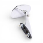 Classic Chrome Oval with Curved Stem Side Mirrors - Type-4513 (pair) - Image 2