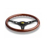 MOMO Indy Heritage Black & Woodgrain Finish 350mm Steering wheel - Image 2