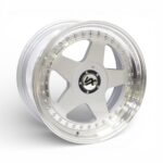 17" TWC384 4/100 & 5/100 Silver Machine Lip Alloy Wheels