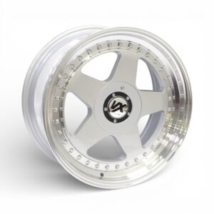 17" TWC384 4/100 & 5/100 Silver Machine Lip Alloy Wheels