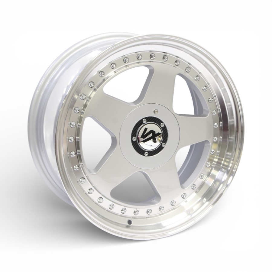 TWC384 17" TWC384 4/100 & 5/100 Silver Machine Lip Alloy Wheels - Image 1