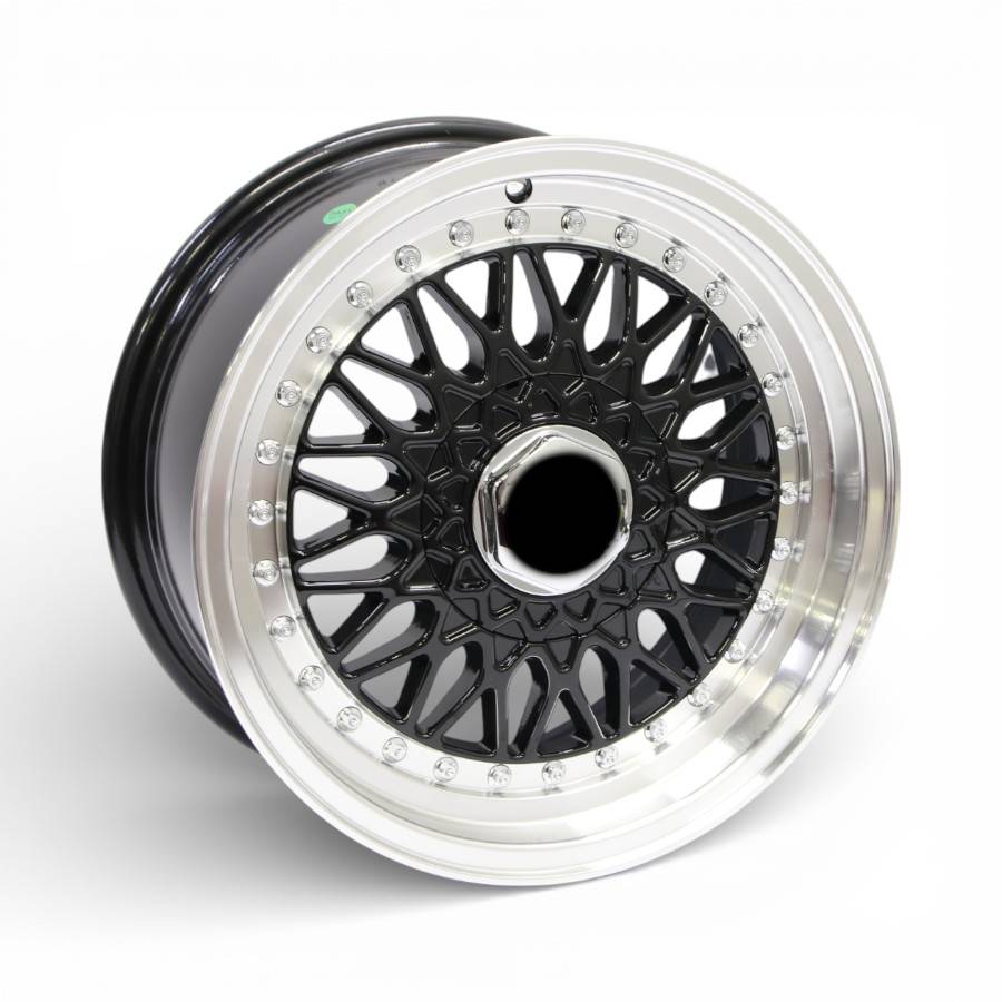 KS031 15 108 BMF 15" KS031 4/100 & 4/108 Black Machine Face Alloy Wheels - Image 1