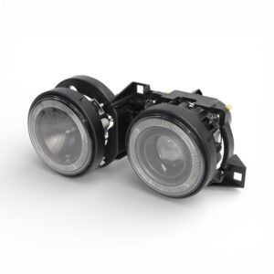 Replacement Smoked Black Headlight Set for Bmw E30 (E-Mark) - (left & right set)