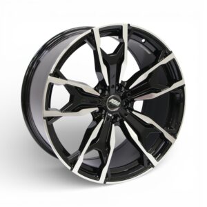 20" GT290 5/112 Black Machine Face Alloy Wheels