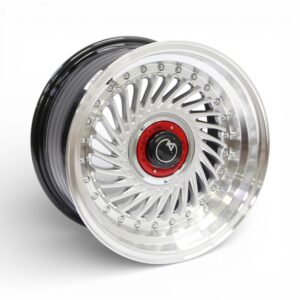 15" M8639 4/100 & 4/114 Machine Silver With Rivets Alloy Wheels