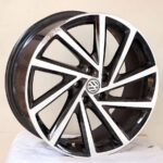 19" 5/112 8j Black Machine Face Alloy Wheel (Single)