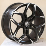 19" 5/112 8.5j Matt Black Machine Face Alloy Wheel (Single)