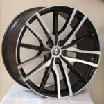 22" 5/112 11j Black Machine Face Alloy Wheel (single)