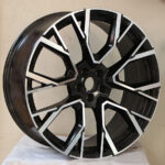 22" 5/112 9.5j Black Machine Face Alloy Wheel (single)