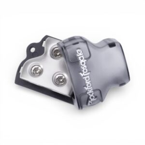 Rockford Fosgate RFD4 4 AWG distribution block with 1 input and 3 outputs