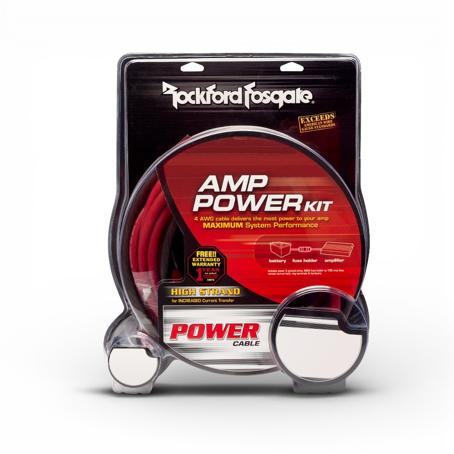 RFK4X Rockford Fosgate 4 AWG Complete Installation Kit - Image 1